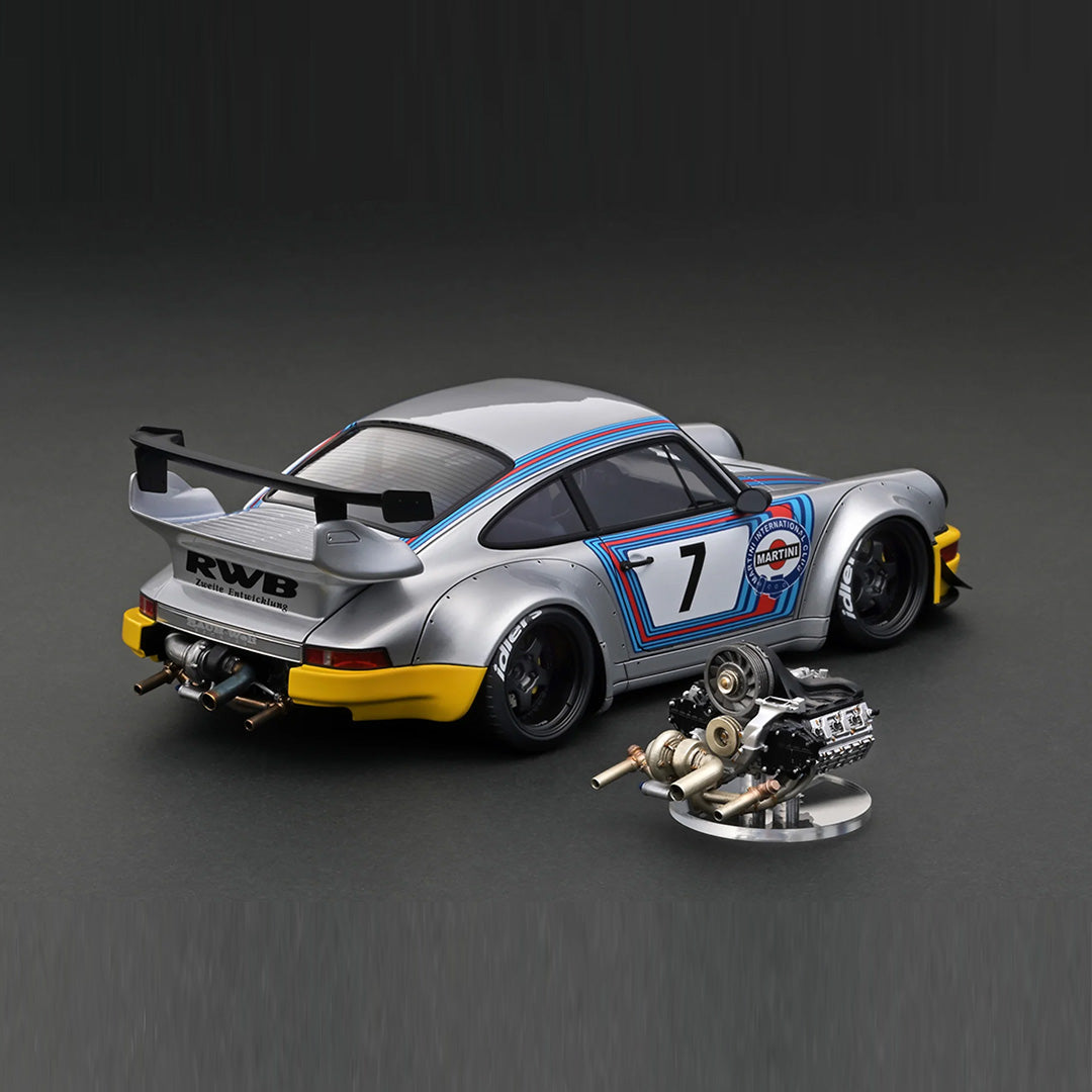 RWB 964 Silver/Yellow With M64 engine & tshirt