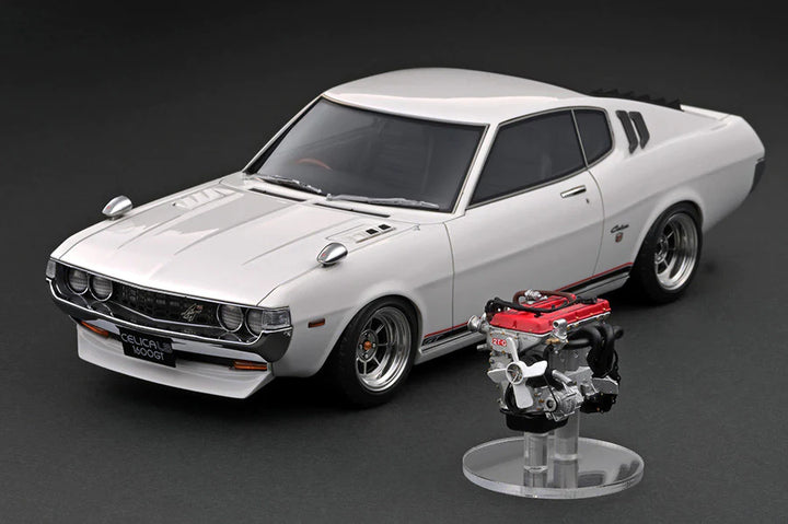 Toyota Celica 1600GT LB (TA27) White With Engine & 2 tshirt